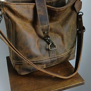 Myra Bag Brown Leather Shoulder Bag